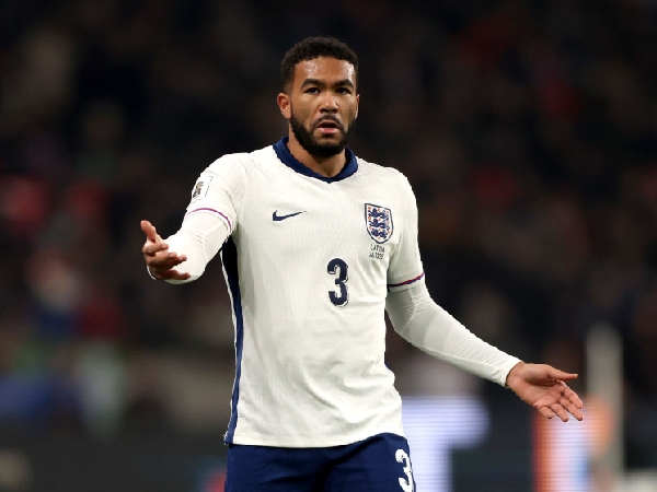 Reece James mencetak gol perdananya untuk timnas Inggris