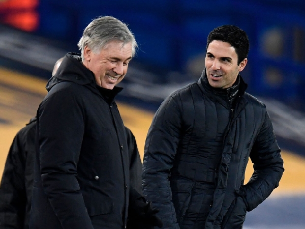 Carlo Ancelotti dan Mikel Arteta