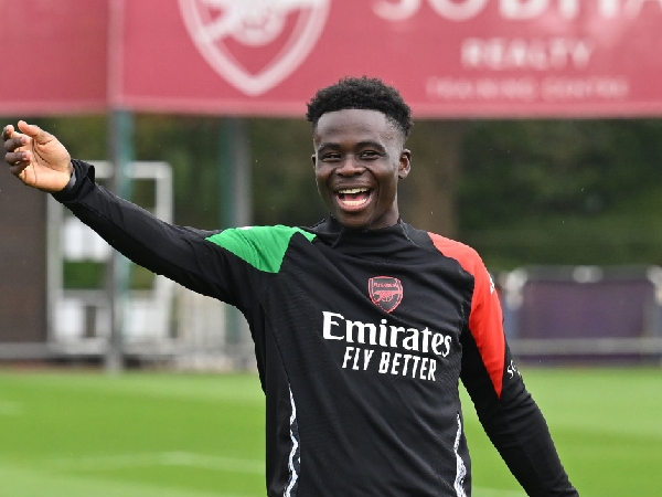 Winger Arsenal, Bukayo Saka, bersiap menghadapi Real Madrid di Liga Champions