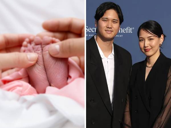 Shohei Ohtani dan sang istri mengunggah berita kelahiran putri mereka dengan foto kaki sang buah hati. (Foto: Instagram)
