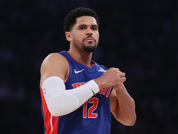 Tobias Harris tetap semangat meski Pistons kalah dari Knicks di Game 1.