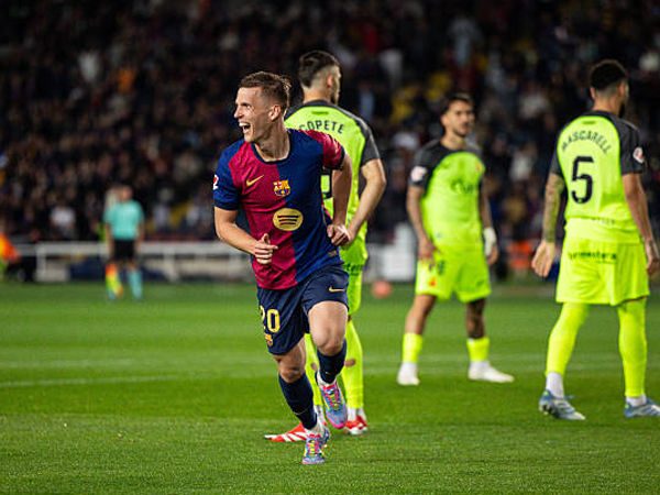 Dani Olmo Jadi Penentu Kemenangan Tipis Barcelona Atas Mallorca