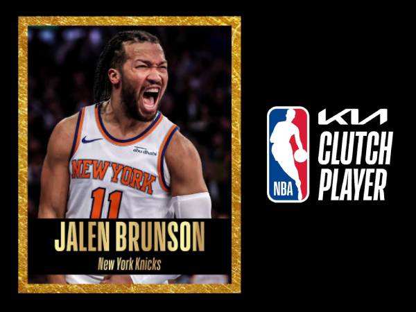 Jalen Brunson menjadi peraih ketiga dari penghargaan ini setelah De'Aaron Fox pada 2023 dan Stephen Curry pada 2024. (Foto: NBA)