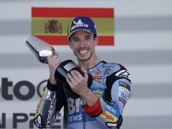 Alex Marquez bahagia bisa petik kemenangan perdananya di GP Spanyol.