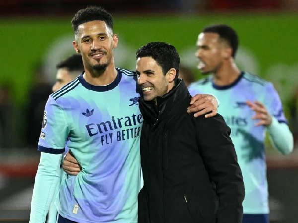 William Saliba dan manajer Arsenal, Mikel Arteta