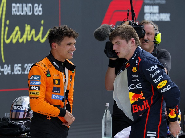 Lando Norris ucapi selamat kepada Max Verstappen yang baru saja sambut kelahiran anak.