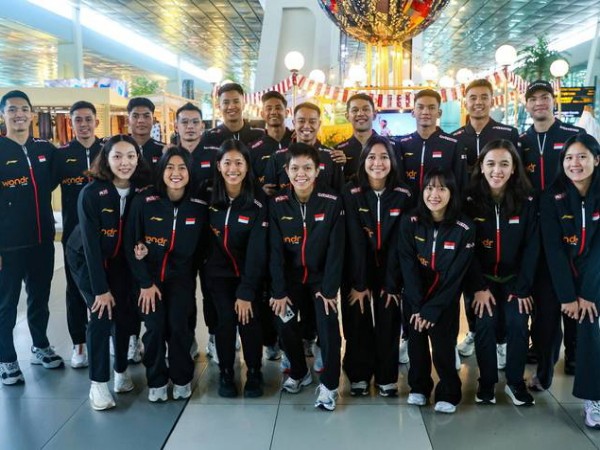 Tim Piala Sudirman Indonesia Disambut Meriah di Jakarta