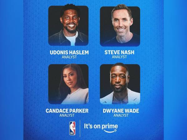 Tim analisis NBA musim 2025-2026 untuk Amazon: Dwyane Wade, Steve Nash, Candace Parker, dan Udonis Haslem. (Foto: Amazon Prime)