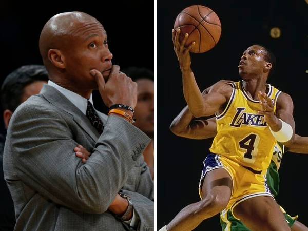 Byron Scott sebagai pelatih (kiri) dan saat menjadi pemain Lakers. (Foto: AP)