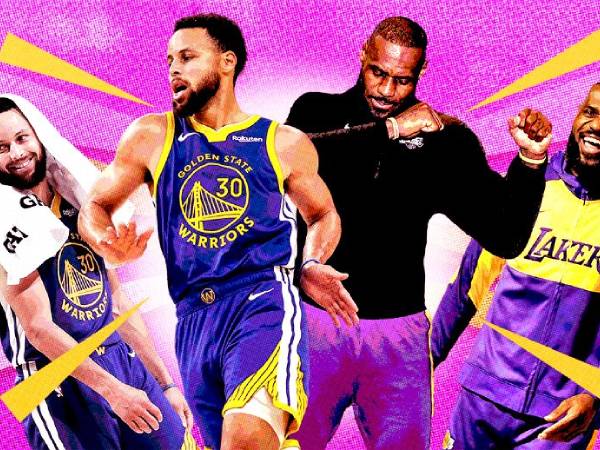 LeBron James (kanan) dan Steph Curry. (Foto: ESPN)