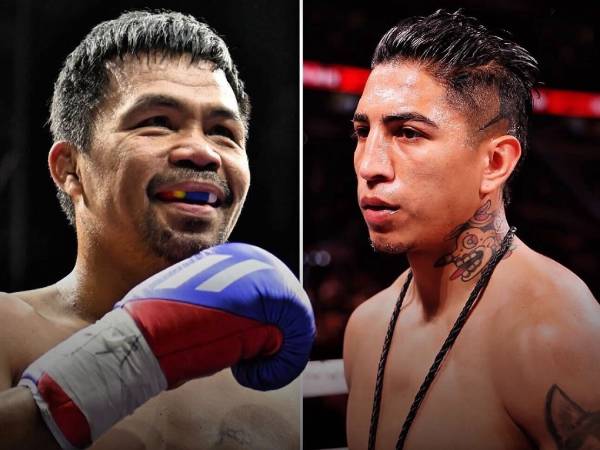 Manny Pacquiao (kiri) dan Mario Barrios. (Foto: Fight TV)