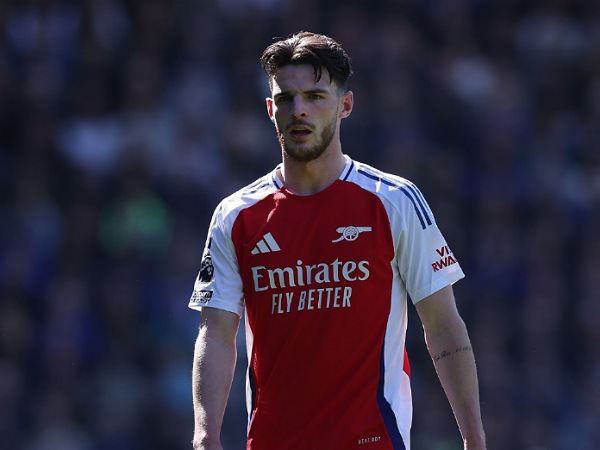 Declan Rice gagal meraih trofi dalam dua musim pertamanya di Arsenal