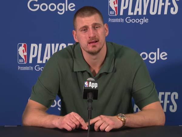 Nikola Jokic berbicara kepada media usai Game 7 versus Thunder. (Foto: Youtube)