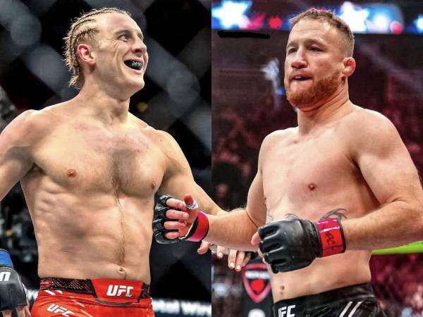 Paddy Pimblett (kiri) dan Justin Gaethje. (Foto: Fight TV)