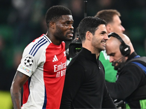 Thomas Partey dan manajer Arsenal, Mikel Arteta