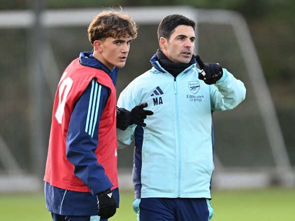 Max Dowman dan manajer Arsenal, Mikel Arteta