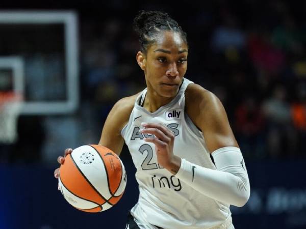 A'ja Wilson dari Las Vegas Aces. (Foto: AP)