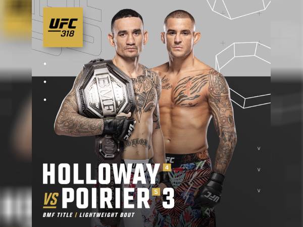 Max Holloway (kiri) dan Dustin Poirier. (Foto: UFC)