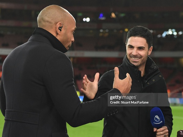 Thierry Henry dan manajer Arsenal, Mikel Arteta