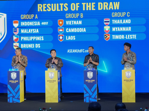 Ketum PSSI, Erick Thohir pada saat drawing Piala AFF U-23 2025