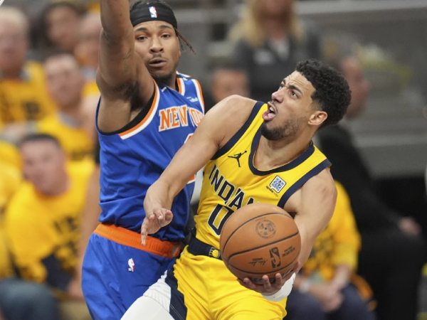 Pacers kini telah memenangkan enam pertandingan playoff tandang secara beruntun, mendekati rekor NBA. (Foto: AP)