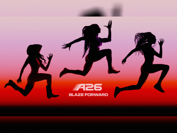 Foto siluet Sha'Carri Richardson, Gabby Thomas dan Tara Davis-Woodhall dalam promosi Athlos 2026. (Foto: Athlos)