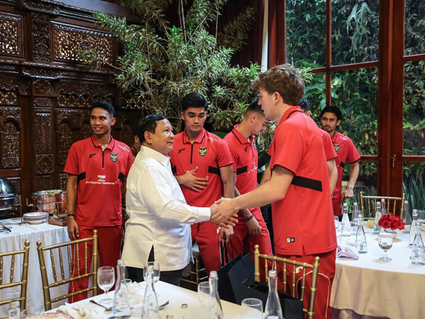 Pemain timnas Indonesia diapresiasi Presiden RI Prabowo Subianto