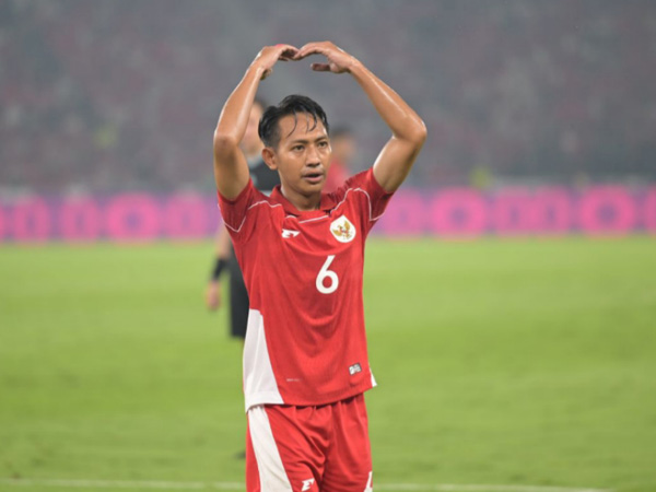 Gelandang timnas Indonesia, Beckham Putra di laga debutnya
