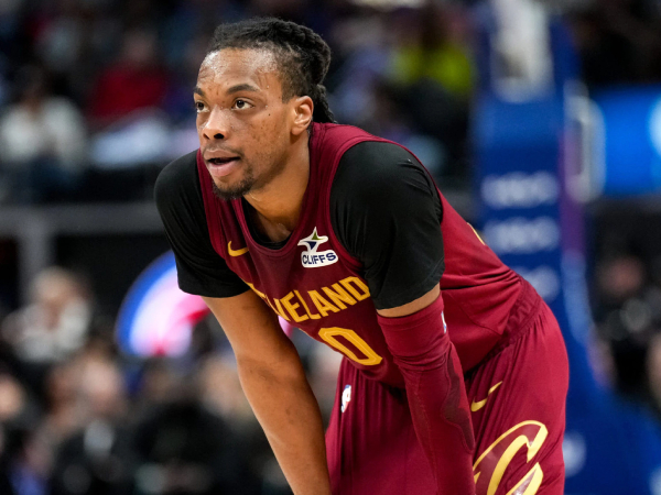 Cedera Darius Garland, yang didiagnosis sebagai keseleo pada jari kaki kiri, pertama kali muncul pada akhir Maret selama pertandingan di Utah. (Foto: AP)