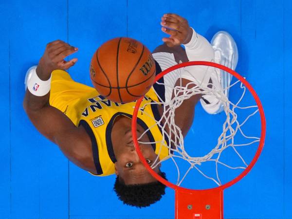 Bennedict Mathurin mencatat beberapa rekor saat menyumbangkan 27 poin di Game 3 Final NBA. (Foto: AP)