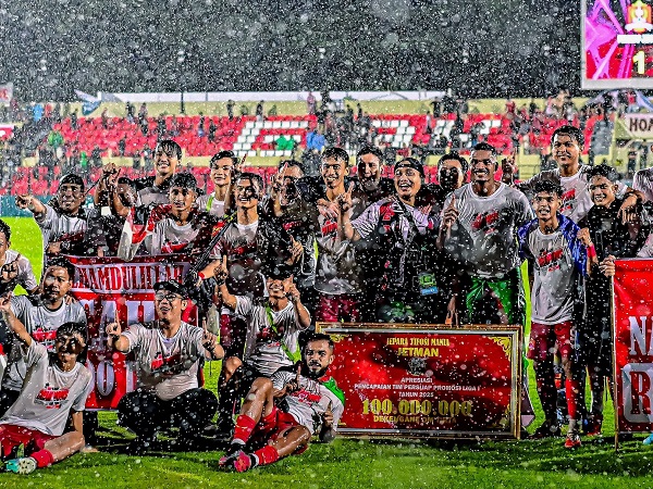 Persijap Jepara saat memastikan tiket promosi ke Liga 1