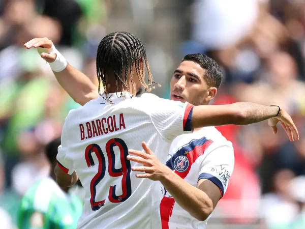 Achraf Hakimi dan Bradley Barcola