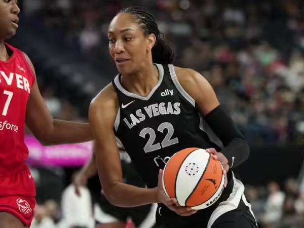 A'ja Wilson dari Las Vegas Aces. (Foto: AP)