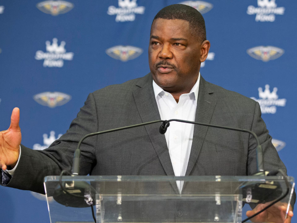 Ini kali pertama Joe Dumars memimpin manajemen NBA sejak mundur dari perannya di Detroit Pistons pada 2014. (Foto: AP)