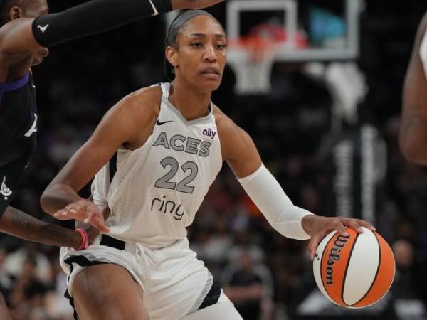 A'ja Wilson dari Las Vegas Aces. (Foto: AP)