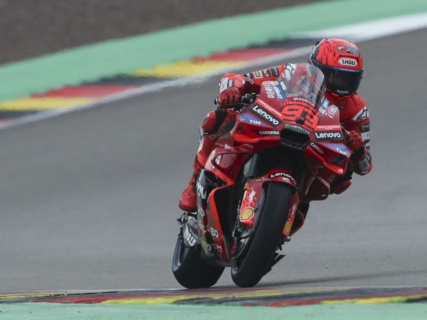 Marc Marquez jadi yang tercepat di sesi latihan bebas kedua (FP2) MotoGP Jerman 2025.