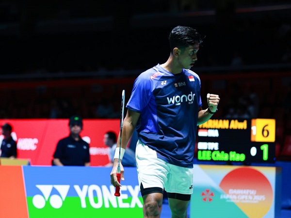 Alwi Farhan puas bisa raih kemenangan di ronde pertama Japan Open 2025.