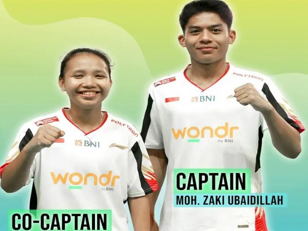 Moh Zaki Ubaidillah Kapten Tim Indonesia di Kejuaraan Asia Junior 2025