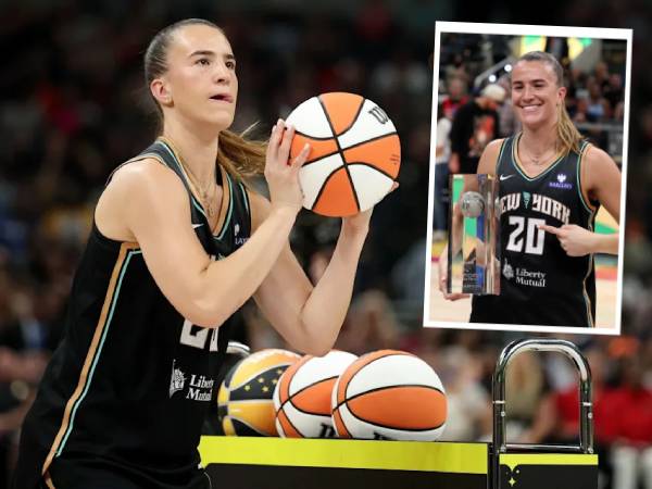 Sabrina Ionescu meraih gelar juara kontes tembakan 3 poin WNBA untuk kedua kalinya dengan penampilan gemilang 30 poin di babak final. (Foto: AP)