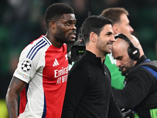 Thomas Partey dan manajer Arsenal, Mikel Arteta