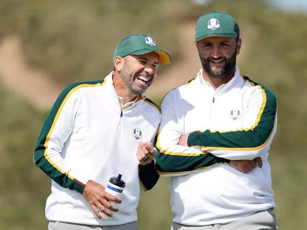 Jon Rahm (kanan) dan Sergio Garcia di Ryder Cup 2021. (Foto: Golf Digest)