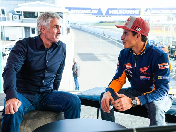 Marc Marquez bersama Mick Doohan