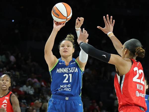 Kayla McBride mencetak 24 poin saat Minnesota Lynx mengalahkan Las Vegas Aces 111-58 pada hari Sabtu (2/8) malam. (Foto: AP)