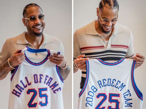 Carmelo Anthony akan masuk Naismith Memorial Basketball Hall of Fame kelas 2025 baik sebagai individu maupun sebagai bagian dari Dream Team 2008. (Foto: X.com)