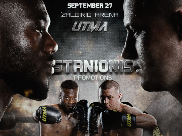 Eimantas Stanionis (kanan) dan Jabulani Makhense. (Foto: Fight TV)