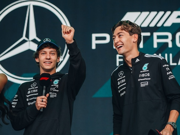 Kimi Antonelli dan George Russell