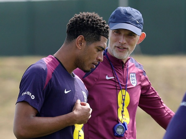 Jude Bellingham dan pelatih timnas Inggris, Thomas Tuchel