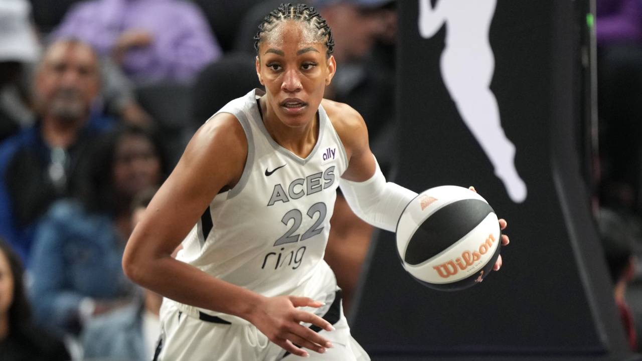 A'ja Wilson dari Las Vegas Aces. (Foto: AP)