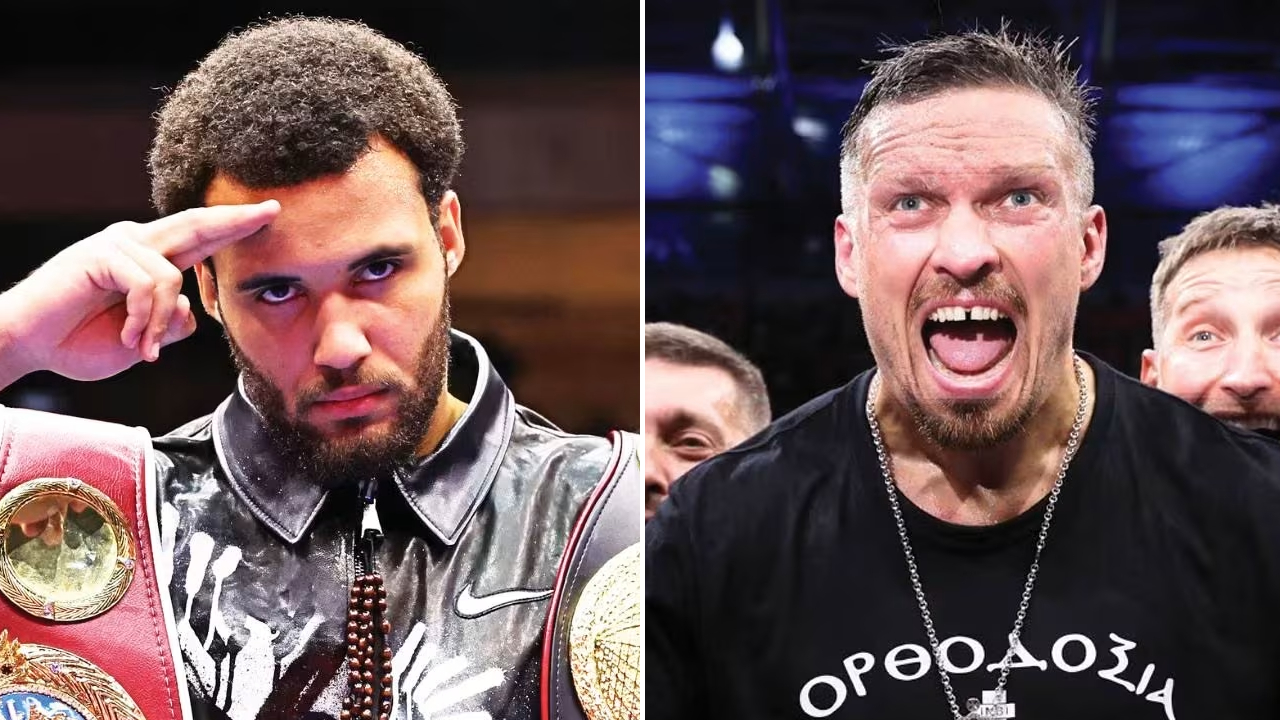Moses Itauma (kiri) dan Oleksandr Usyk. (Foto: Fight TV)