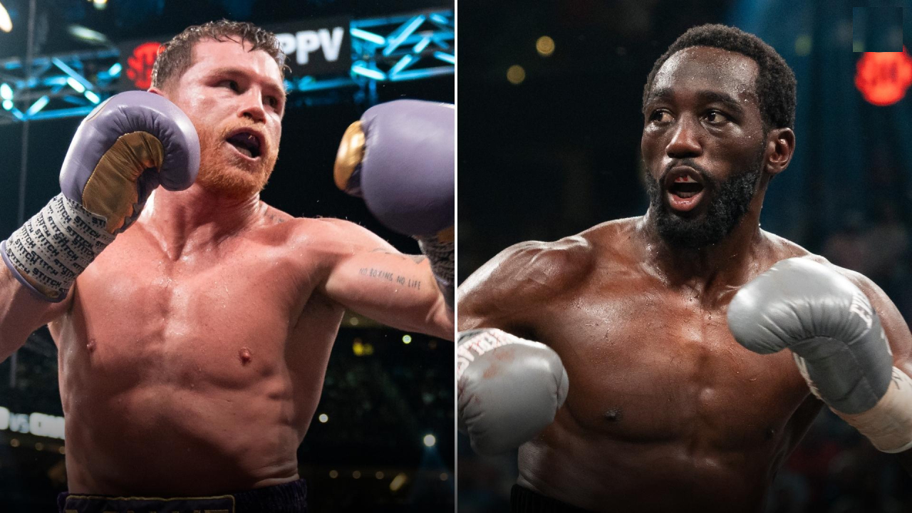 Canelo Alvarez (kiri) dan Terence Crawford. (Foto: Fight TV)
